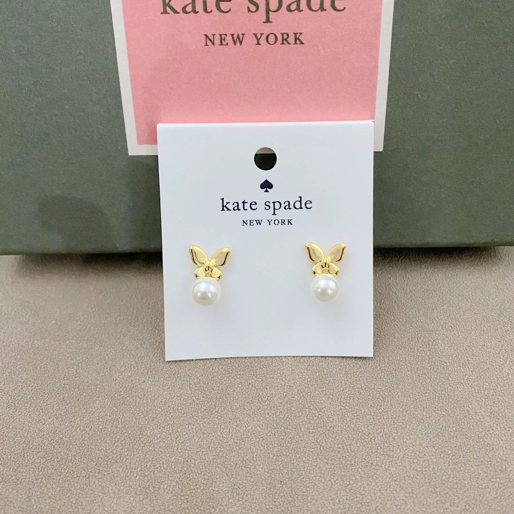 kate spade Vintage Butterfly Pearl Stud Earrings